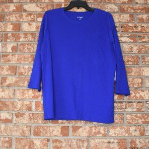KIM Rogers Blue Top  NWT